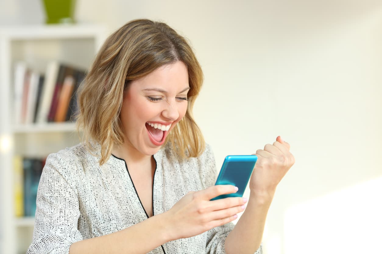 woman celebrate
