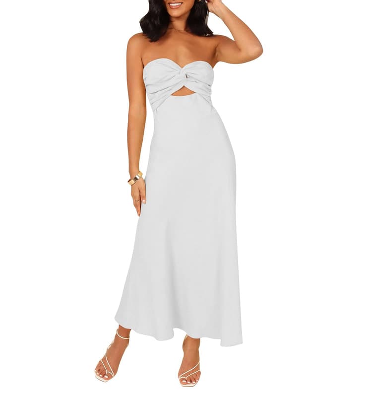 knee length dresses for ladies Into Pieces Mesh Maxi Dress main image 0