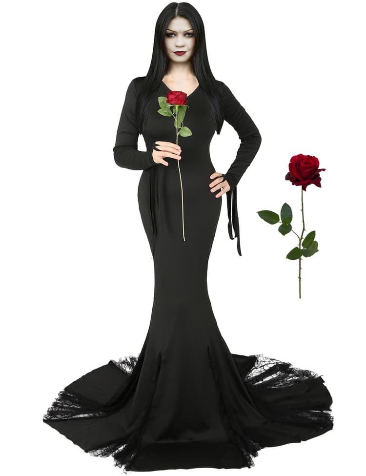 open lace back dress Morticia Dress