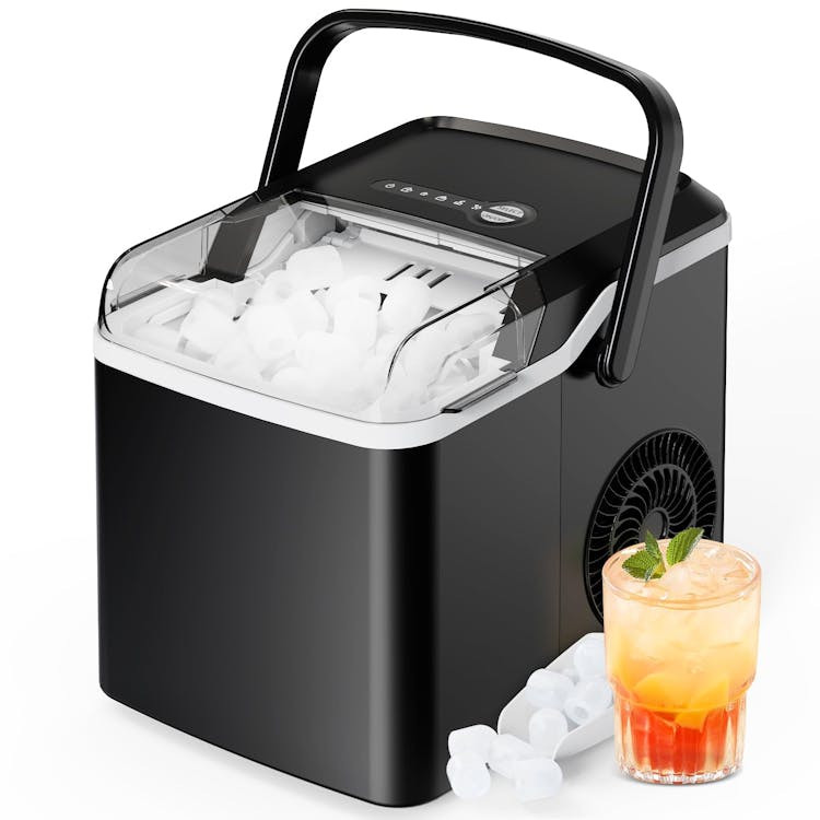 Portable Ice Maker for Countertop, 9 Ice Cubes Ready in 6 Mins