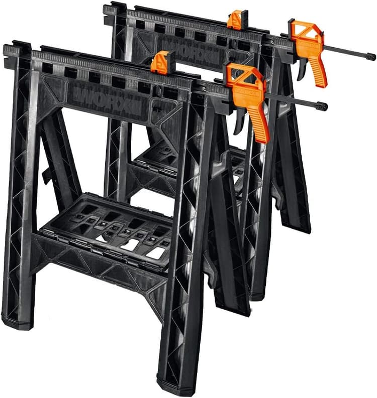 WORX Clamping Sawhorses, pair with 2 clamps WX065