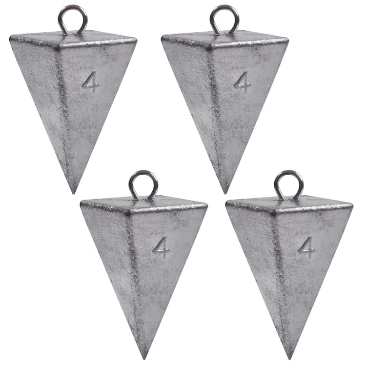 Pyramid Sinkers Fishing Weights Surf Fishing Weights Sinkers Ocean Saltwater  Pyramid Weight Fishing Sinkers Fishing Gear Tackle 1oz 2oz 3oz 4oz 5oz 6oz  8oz 4 Ounce, 4 Pack