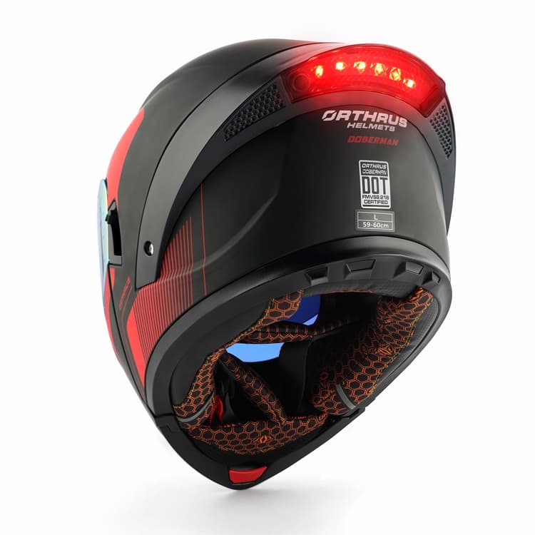 Orthrus DOT Approved OTS FlipUp Dual Visor Motorcycle Helmet