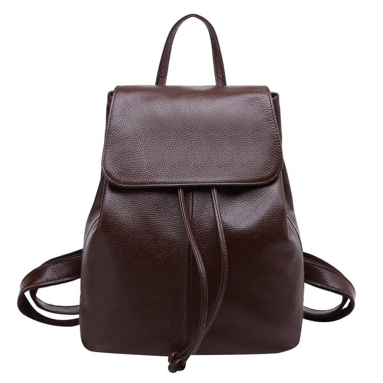 Boyatu Leather Backpack Bag BOYATU Pebbled Leather Navy Blue Convertible Backpack Purse  main image 4