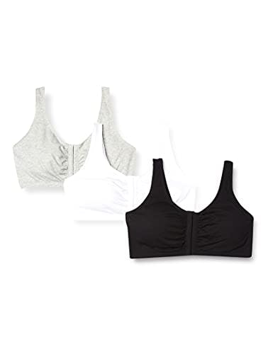 Fruit of the Loom Women's Front Close Sports Bra, 3 Pack