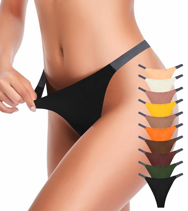 UMMISS Bikini Underwear for Women Cheeky 10 Pack Small