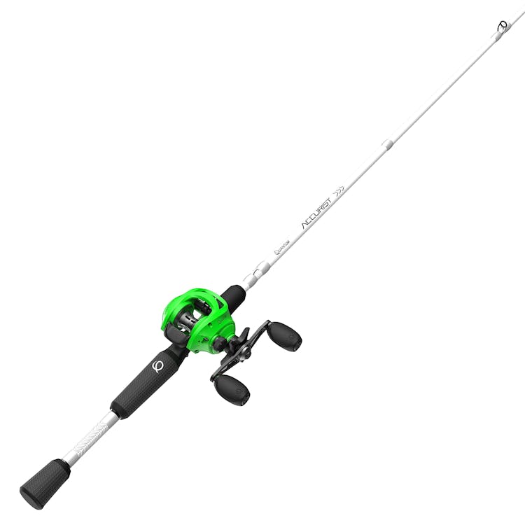 Quantum Accurist Baitcast Reel and Fishing Rod Combo, 7-Foot 1-Piece Fishing  Pole with ComfortGrip Rod Handle, One-Piece Aluminum Frame, Right-Hand  Retrieve 7'0 1pc Rod - Green