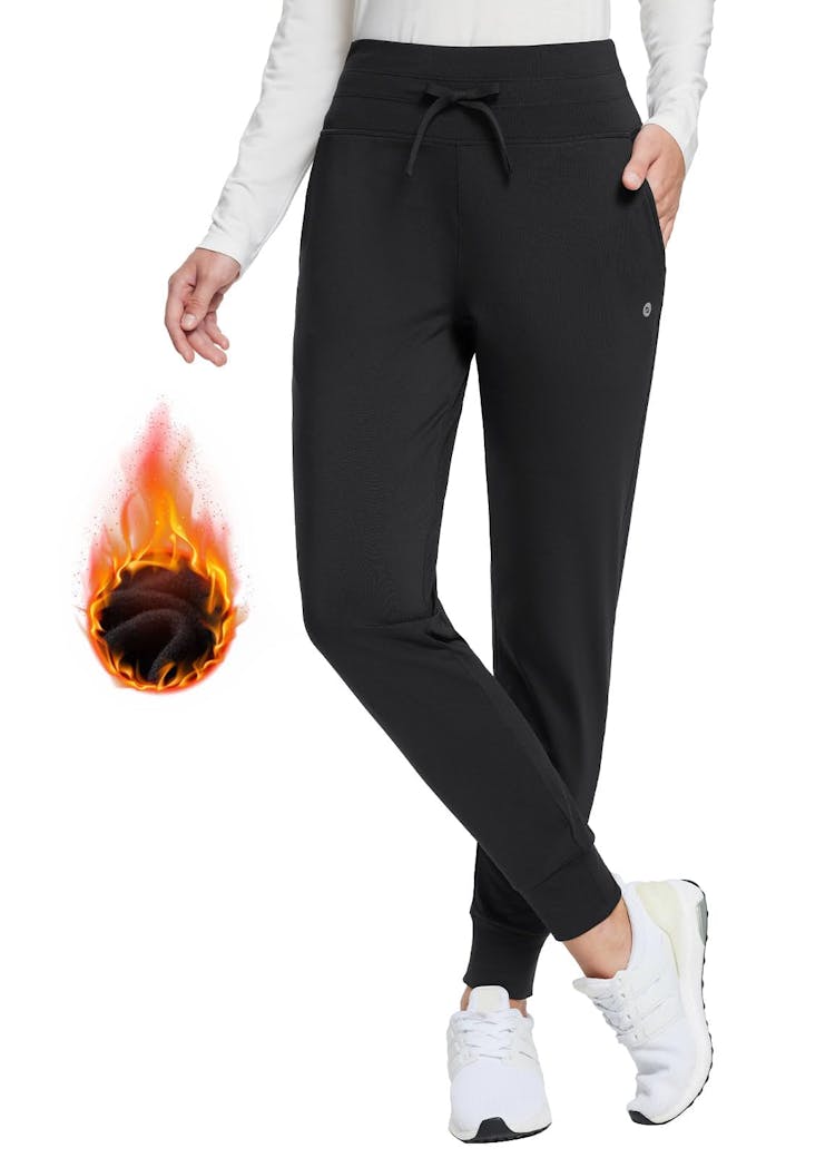 BALEAF Women's Fleece Lined Pants Black